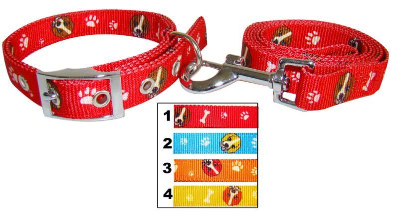 Colorful Nylon Dog Collar and Leash for Pet Products (NL-LC12)