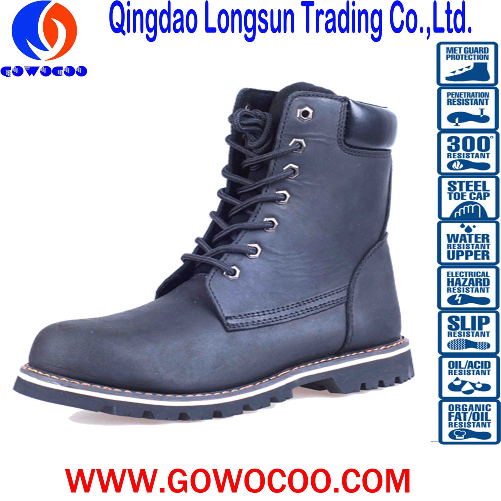 Box Leather Goodyear Soled Safety Work Footear (GWRU-JG008)