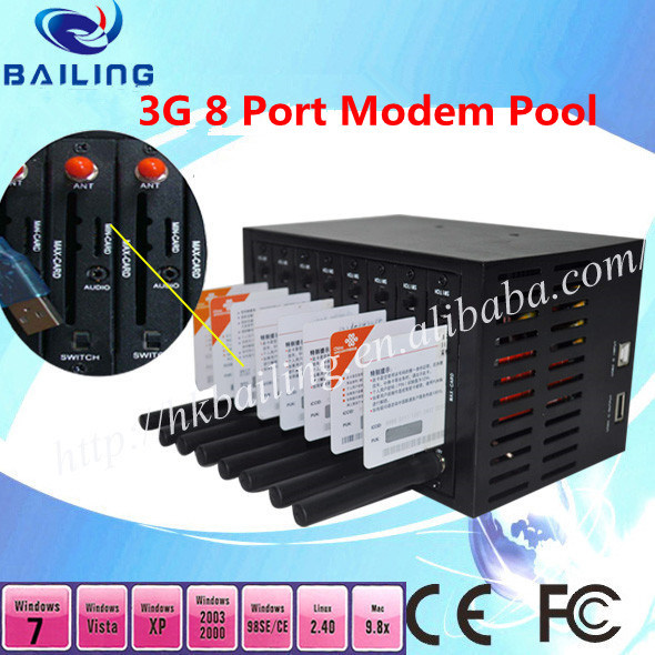 SIM5215 Module 3G 8 Port Wireless Modem Pool