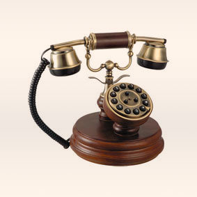 Antique Wood Desk Phone