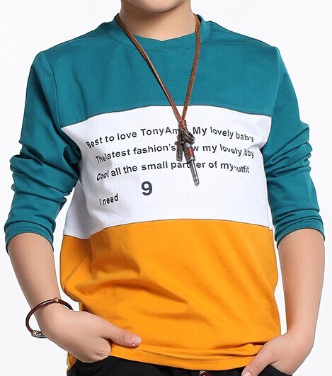 2014 Children Fashion Long Sleeves Printed T-Shirt (YHR-13169)