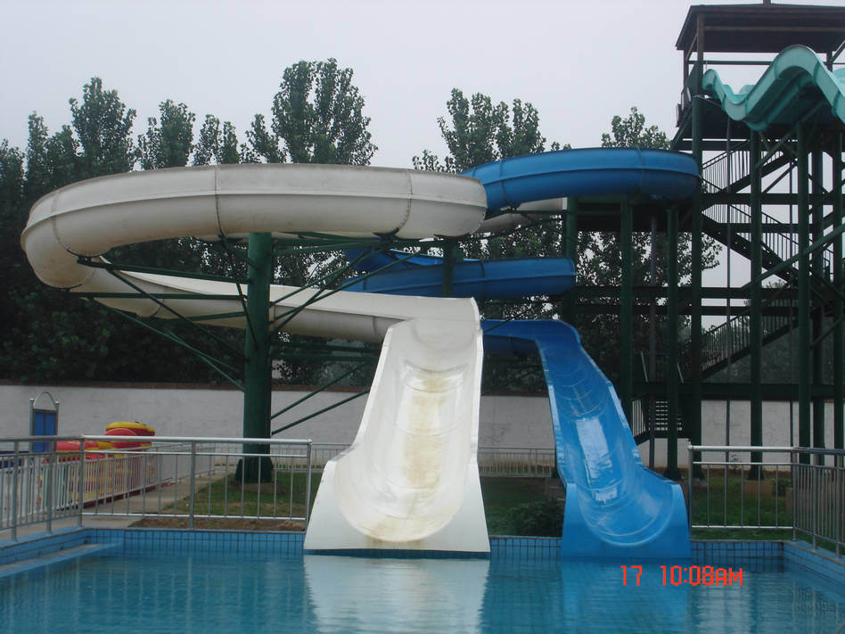 Open Spiral Slide in Holiday Resort