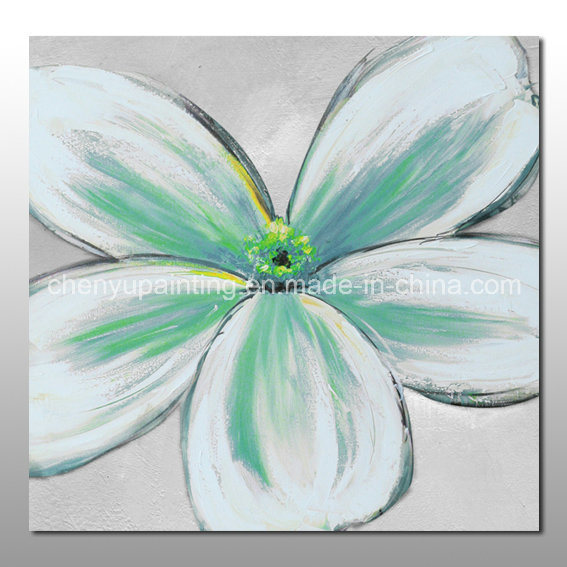 Hand Painted Abstract Big Flower on Canvas
