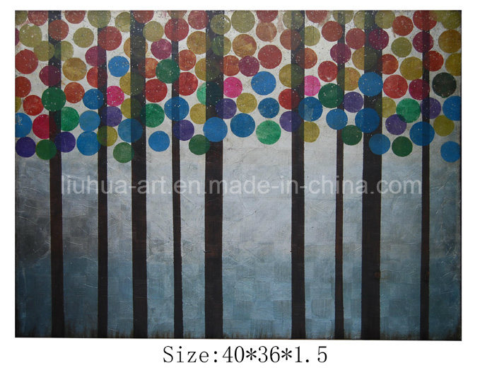 Latest Landscape Abstract Wood Oil Painting on Canvas for Sale (LH-700539)