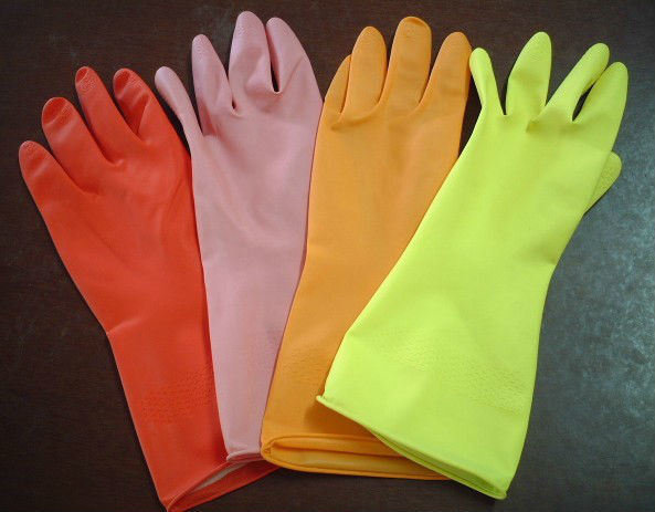 Colored Household Latex Gloves (S, M, L, XL)