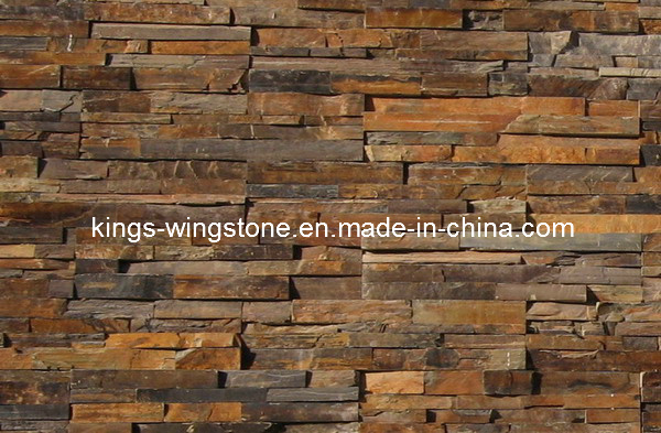 Brown Slate, Natural Stone Wall Cladding (KSW)