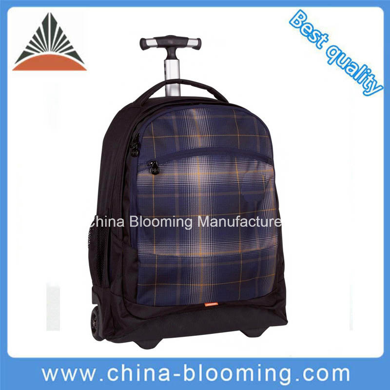 Polyester Backpack Outdoor Travel Sports Computer Notebook Trolley Rolling Bag
