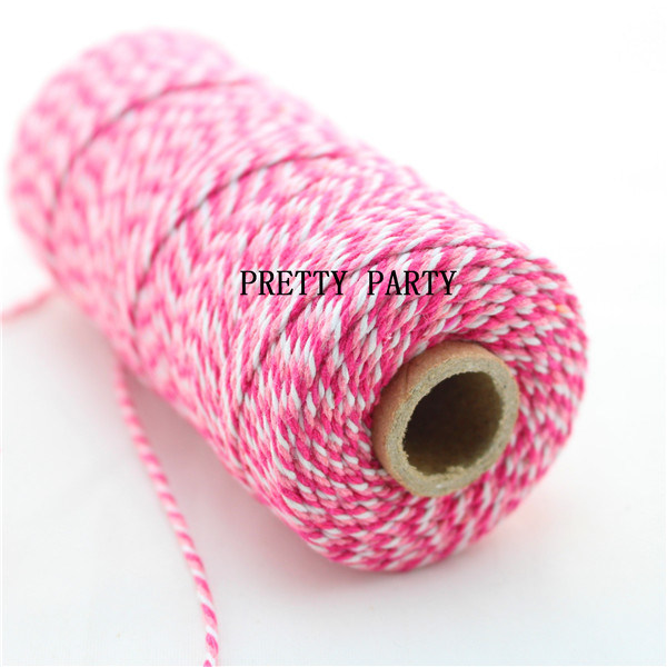 Hot Pink Cotton Rope Bakers Twine for Gift Wrapping