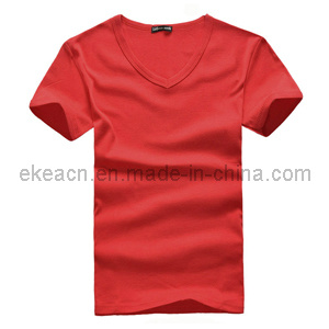 Red Short V-Neck T-Shirt / Et-0706
