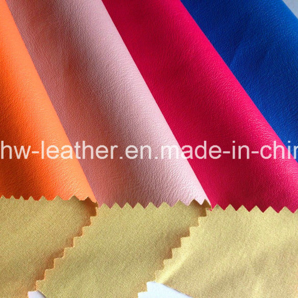 0.4mm Thickness PU Garment PU Leather Hw-824