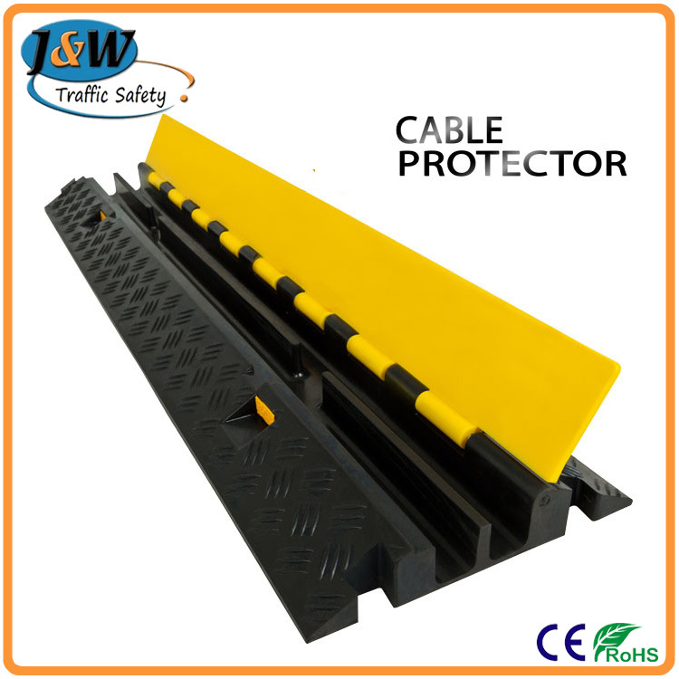 Two Channels Reflective Rubber Cable Protector