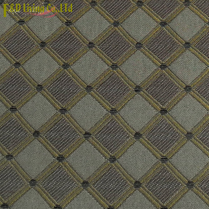 Contemporary Check Jacquard Upholstery Fabric