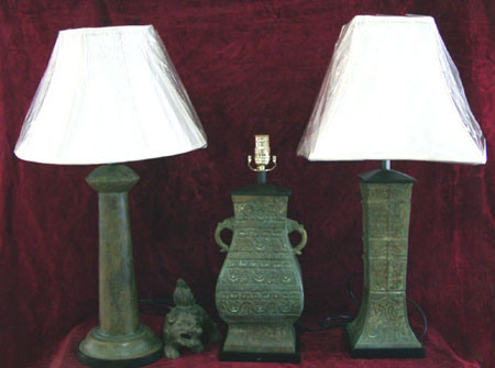 Bronze Imitation Antique Vase Lamps