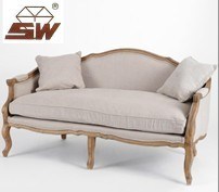 French Furniture - Love Seat Salon Sofa With Upholstery S023