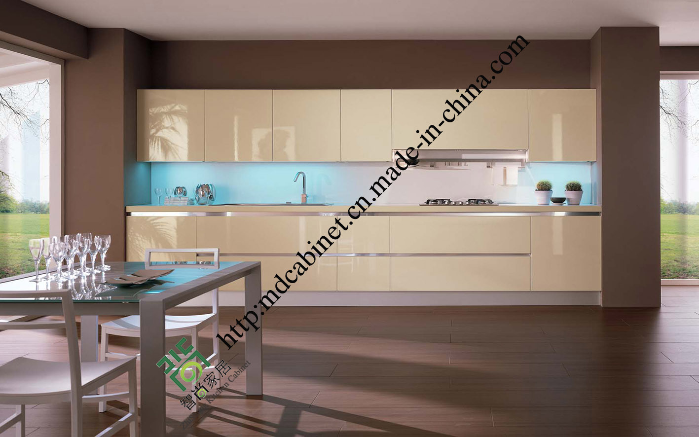 UV Lacquer Kitchen Cabinet with Kitchen Cabinet Door (zs-401)