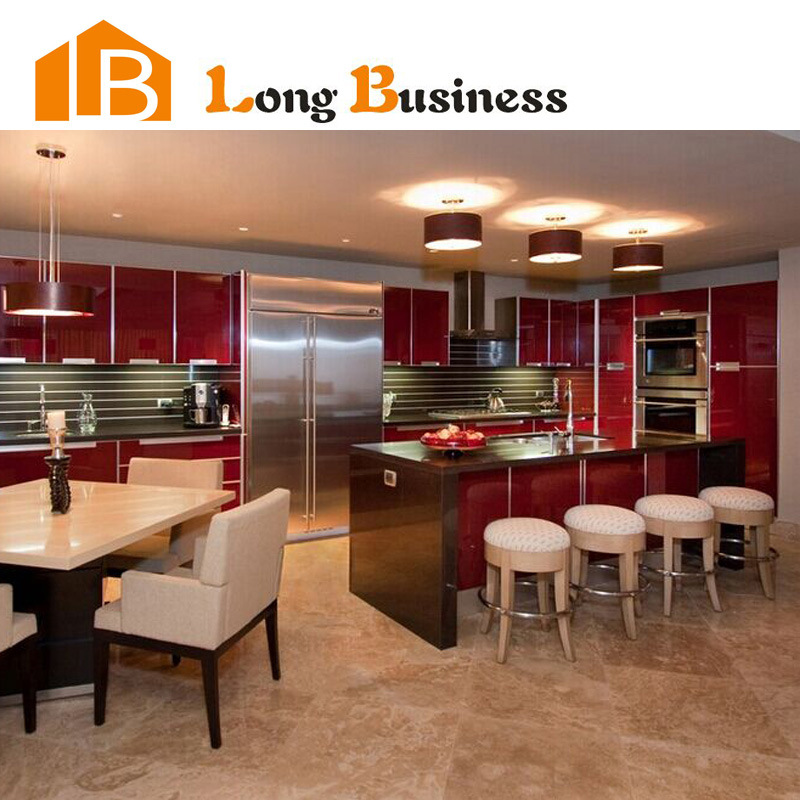Modern Red High Gloss Lacquer Kitchen Cabint (LB-AL1079)