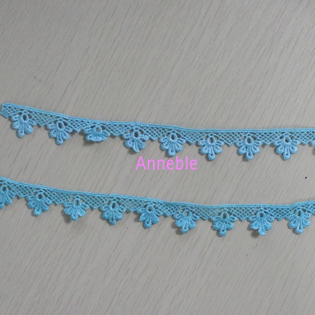 Fashion Light Blue Small Flower Chemical Lace for Dress