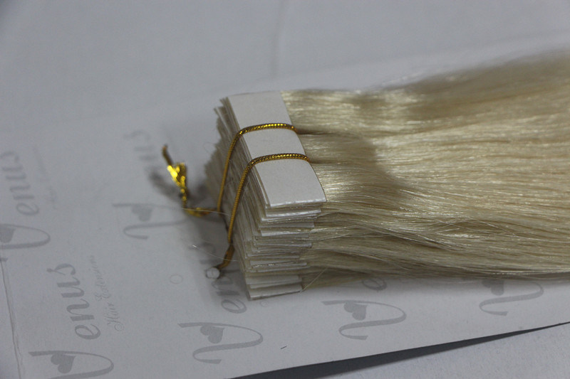 Factory Price Strong Adhesive Blonde Remy Skin Weft Human Hair