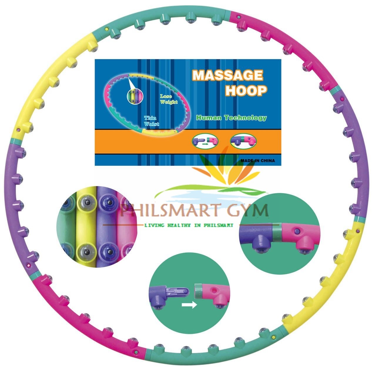 Fitness Exercise Magnetic Massage Hula Hoop