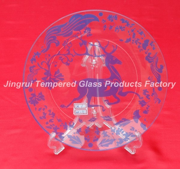 Clear Glass Plate. Tempered Glass Plate for Decoration