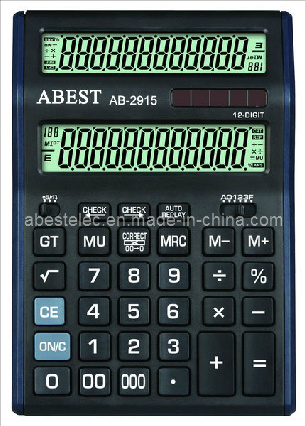 12 Digits Large Check & Correct Calculator, Calculator with Double-Screen Display Ab-2915