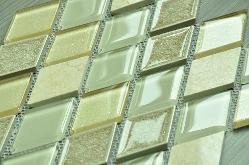 2015 Stylish Diamond Ice Ceramic Glass Mosaic Tile (OYT-S08)