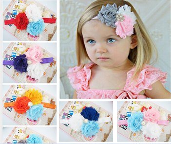Fashion Baby Daisy Flower Hair Accessories with Headband and Hair Flower