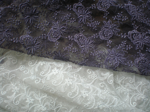 100% Polyester Mesh Embroidery (HL-EXP016)