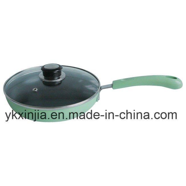 Cookware Colorful Aluminum Non-Stick Frying Pan with Lid Kitchenware
