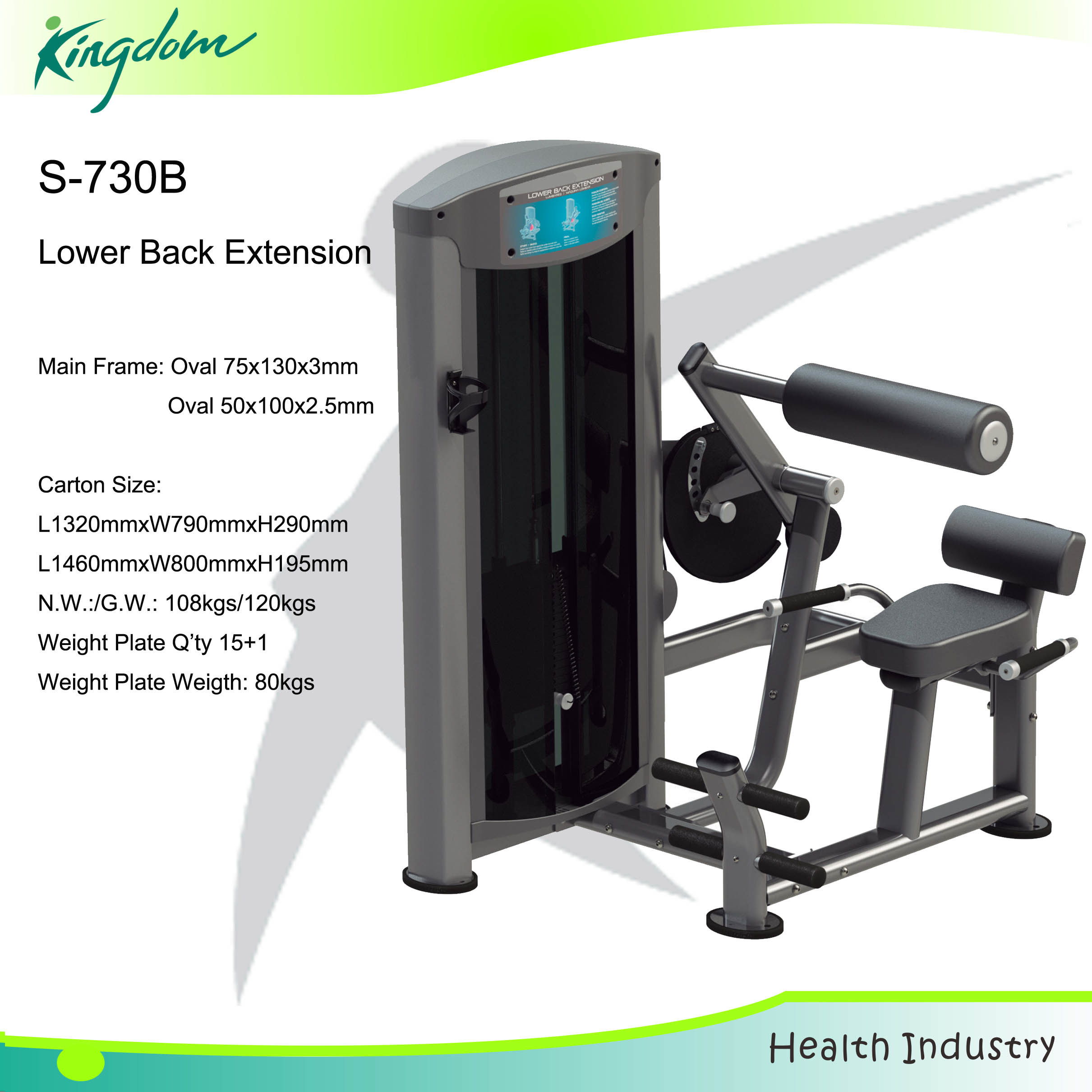 Strength Machine Body Building Lower Back Extension Single Station