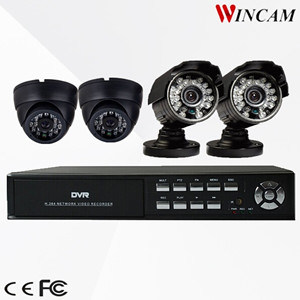 Factory Cheap CMOS 600tvl Home Security 4CH CCTV Camera System