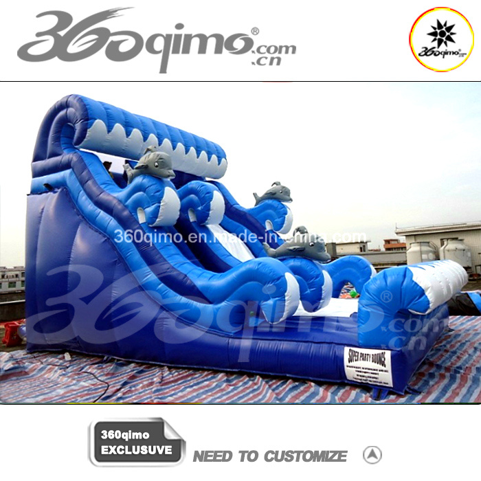 Inflatable Double Lane Dolphins Slide (BMSL157)