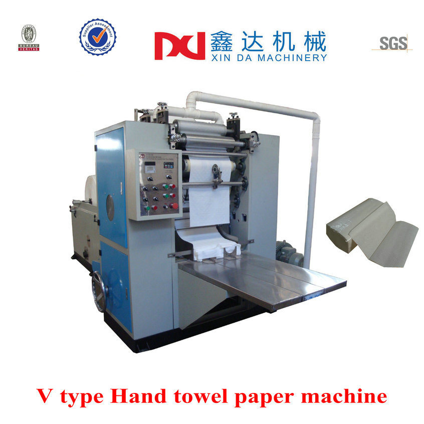 Automatic Hand Towels Paper Converting V Fold Machine Xinda Machinery