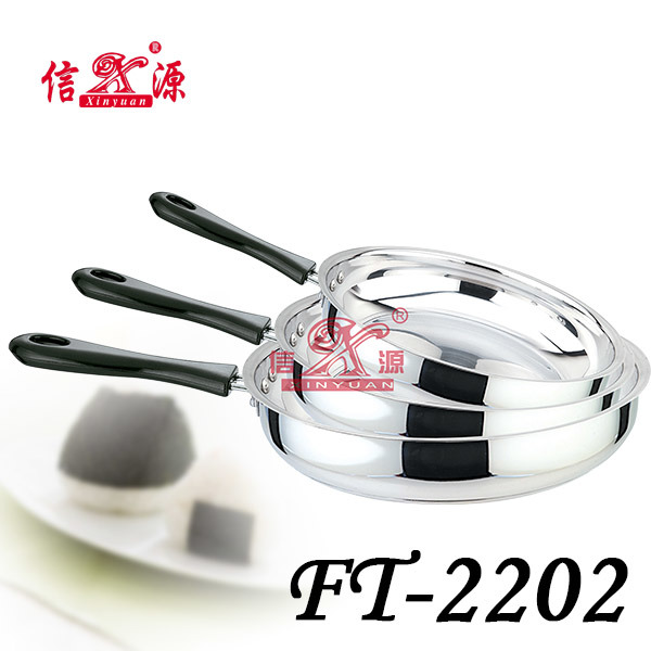 Stainless Steel Separable 3 PCS / Set Flat Frying Pan (FT-2202)