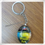 Fashion Religious Alloy Metal Glass Key Chain with Pictures (IO-ck078)