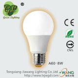 LED Bulb Light 8W LED Lighting E27 A60 with CE RoHS Certificate