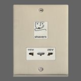 Wall Electrical Shaver Socket with White Insert