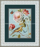 Flowers Wild Birds Tree Framed Giclee Print Painting