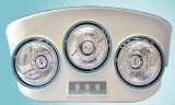 Three Bulb Wall-Mounted Bathroom Heater (KC15812BG)