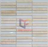 Super White Glass with Wooden Pattern Marble Mosaic (CFS588)