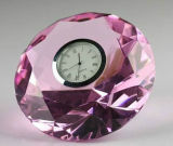 K9 Crystal Glass Diamond with Desk Clock for Christmas Gifts