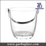 High Quality Glass Ice Bucket with Stainless Steel Handle