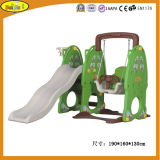 2015 Latest Competitive Price Children Plastic Slide and Swing