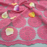 100% Nylon Organdy Embroidery with Cotton Yarn