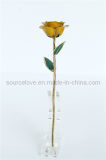Fashion Decoration-24k Gold Dipped Yellow Rose for Holiday (MG035)
