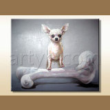 Modern Wall Art Lovely Pup Oil Painting on Canvas