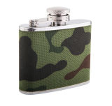 Leather-Wrapped Stainless Steel Hip Flask