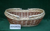 Wicker Willow Basket with Folding Handles (S52020029A)