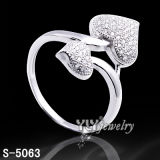 Fashion Heart Shaped Jewellery with CZ Ring (S-5063)
