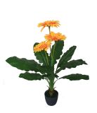 High Quality of Artificial Plants with Flowers Gerbera 12lvs and 3 Flowers